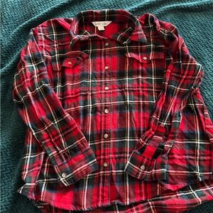 Old Navy Red Plaid Button Down Shirt